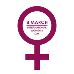 8th march international womans day colorful female symbol