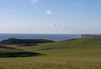 The Rolling Hills of Beachy Head in Sussex.