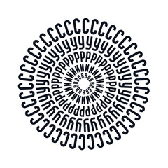 The logo of the word Virus in Cyrillic. Stylized in rapid reproduction.