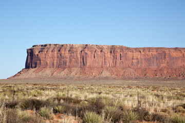 Southwestern landscape with colored stone