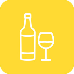 Wine bottle Vector Icon Design Illustration