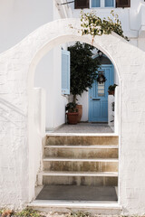 streets and exterior architecture of Paros