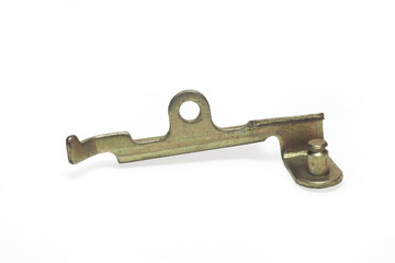 throttle return spring bracket. accelerator intermediate lever. isolated on white background with clipping path