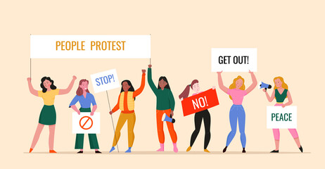Protest Flat Background
