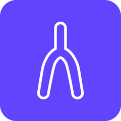 Obraz premium Wishbone Vector Icon Design Illustration