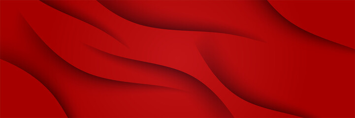 modern Wave red abstract banner design background. Abstract red banner background with 3d overlap layer and wave shapes