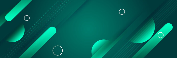 modern Geometric fluid green abstract banner design background. Modern dark green banner vector background. Dark green color.