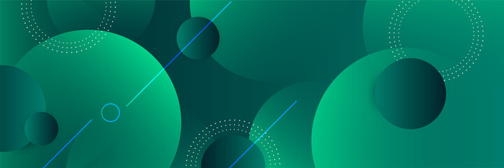 modern Geometric fluid green abstract banner design background. Modern dark green banner vector background. Dark green color.