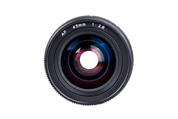 45mm Reflex Camera lens from front.