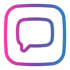 Fototapeta premium chat gradient icon