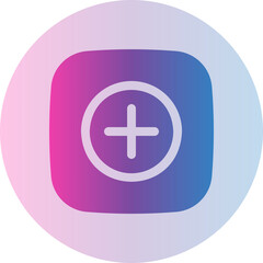 Obraz premium plus sign gradient icon