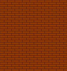 Brown plastic brick wall from popular brand children constructor with assembly blocks