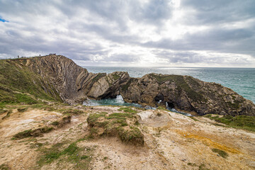 Rocks at Lulworth Cove, Jurassic Coast, Dorset, England