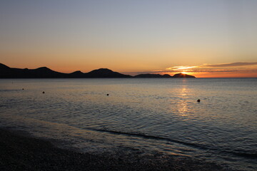 Fototapeta na wymiar Crimea, the Black Sea at dawn