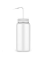 Blank lab wash bottle template, 3d render illustration.
