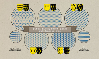 Heraldische Tinkturen: Pelzwerk – Hermelin