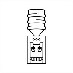 office water dispenser icon. Water cooling and heating devices. vector illustration on white background