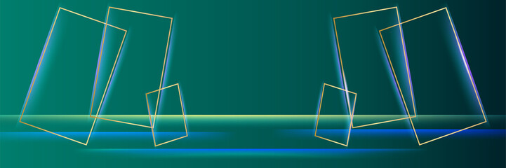 modern Transparant green abstract banner design background