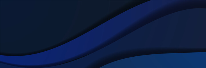 Naklejka premium Set of modern Wave blue abstract banner design background