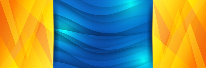 modern gradient shape orange blue abstract banner design background