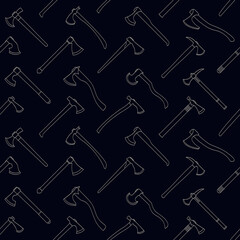 Seamless pattern with ancient battle axes for your project
