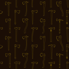 Seamless pattern with ancient battle axes for your project