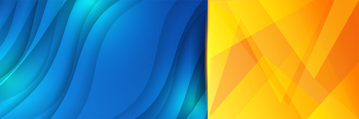 modern gradient shape orange blue abstract banner design background