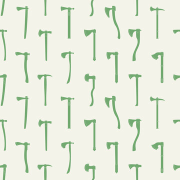 Seamless pattern with ancient battle axes for your project