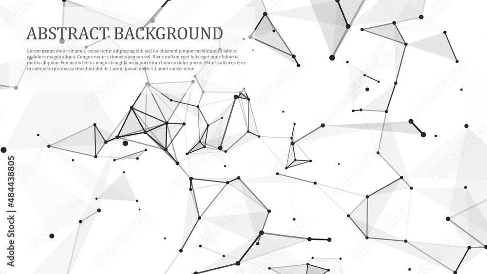 Poster network or connection. abstract white background of new technologies. data transfer. 3d vector illus