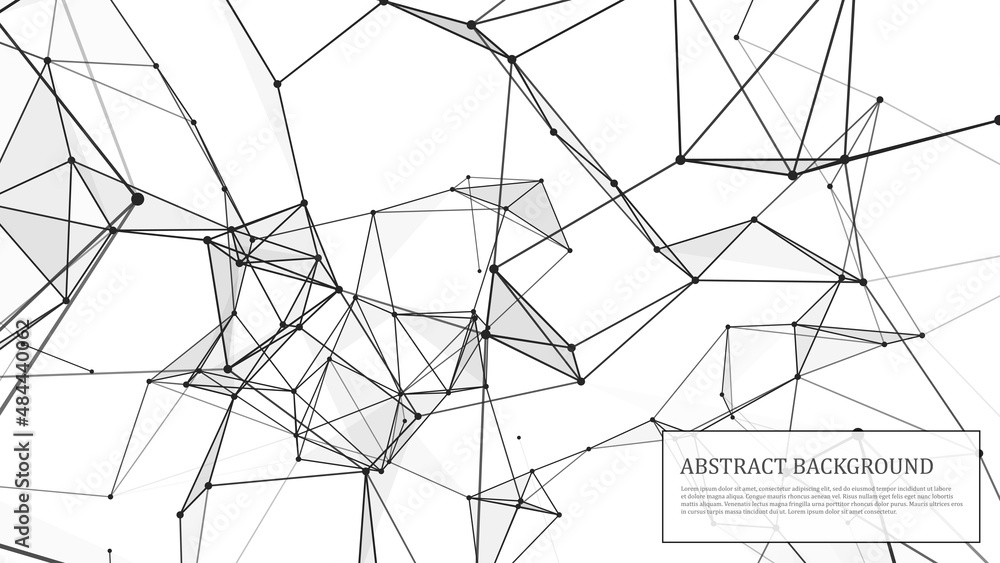 Poster network or connection. abstract white background of new technologies. data transfer. 3d vector illus