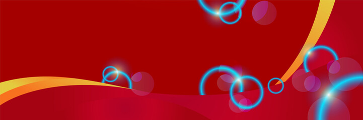 modern memphis geometric red colorful abstract banner design background