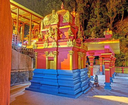 The evening in Hindu Seetha Amman Temple, Nuwara Eliya, Sri Lanka