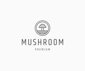 Mushroom logo icon design template