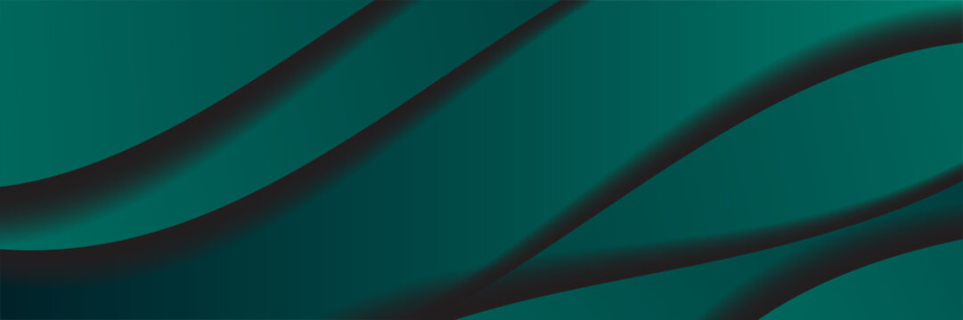 Modern Wave Green Abstract Banner Design Background