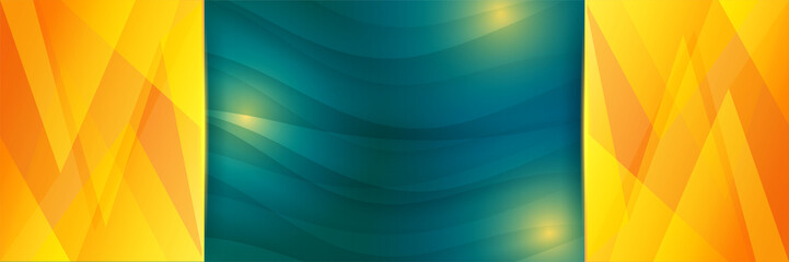 modern gradient shape green orange abstract banner design background