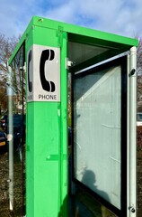 Empty phone booth
