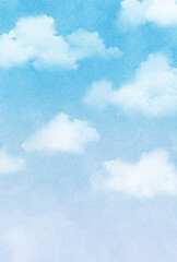 背景素材_水彩テクスチャ_青空