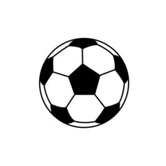 Soccer Ball Outline Icon Illustration on White Background