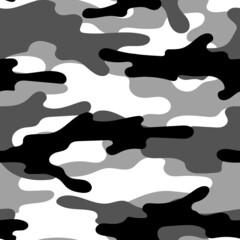 army vector camouflage print, seamless pattern for clothing grey headband or print.