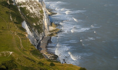 white cliffs of dover south east england sea and rock