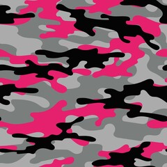pink modern military vector camouflage print, seamless pattern for clothing headband or print. camouflage from pols