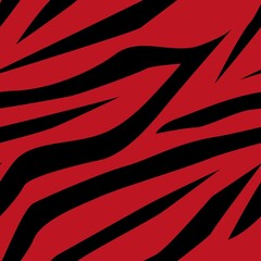 red zebra skin vector print. seamless pattern for clothing or print