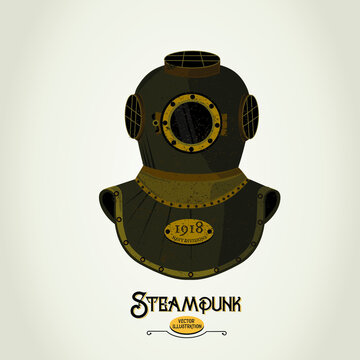 Steampunk vintage diver helmet