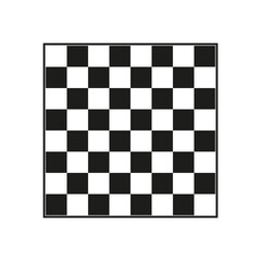 Chess board. Black and white board game. Vector illustration isolated.
