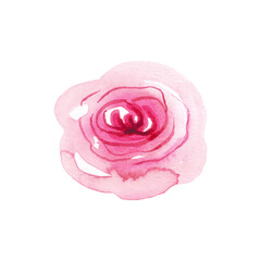 Rose. Watercolor illustration. Hand painted
