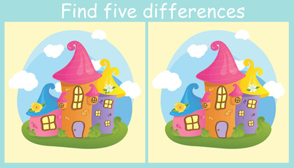 find five differences fairy tale castle