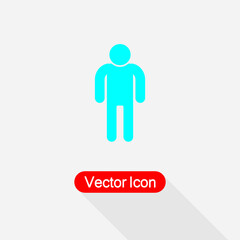 Fototapeta na wymiar Man Icon, User Icon, Human Icon Vector Illustration Eps10