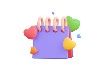Pride month calendar. 3D rendering