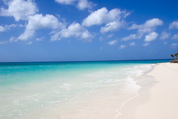 Beautiful white sand beach in Aruba