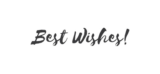 Best wishes calligraphy text word. Hand drawn style lettering.